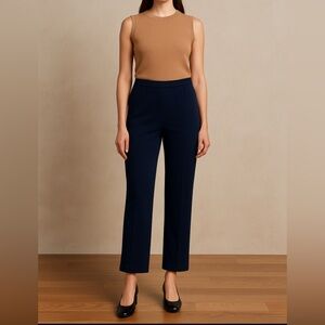 ST. JOHN Navy Blue Knit Pants – Size 8 – Classic Straight Leg